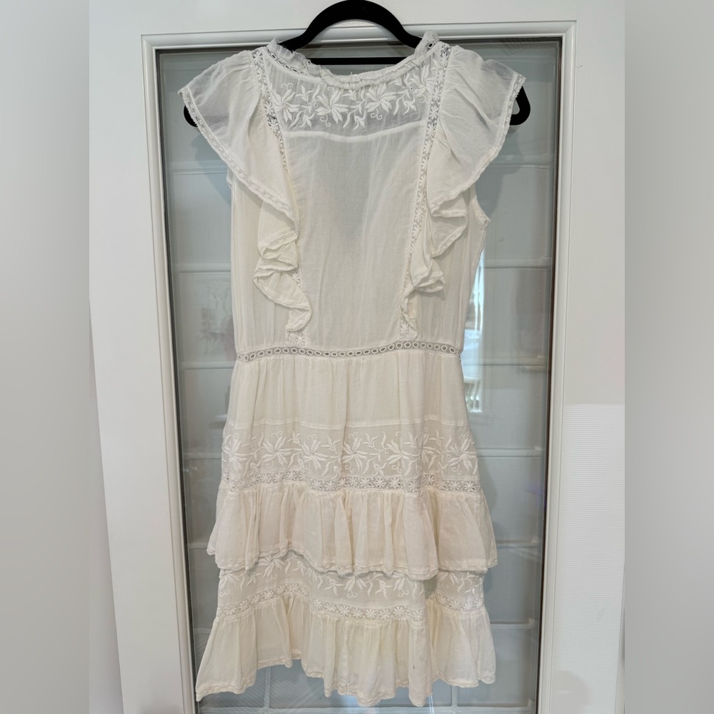 LoveShackFancy India Ruffle Button Front Mini Dress (Small) - Picture 3 of 5